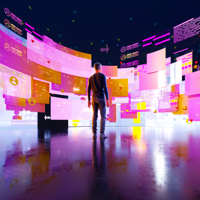 Immersive data environment illustrating the growing complexity of continuous AI inference in production