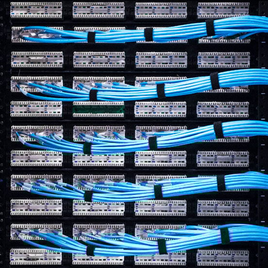 Photo of structured cabling in Centersquare data centers